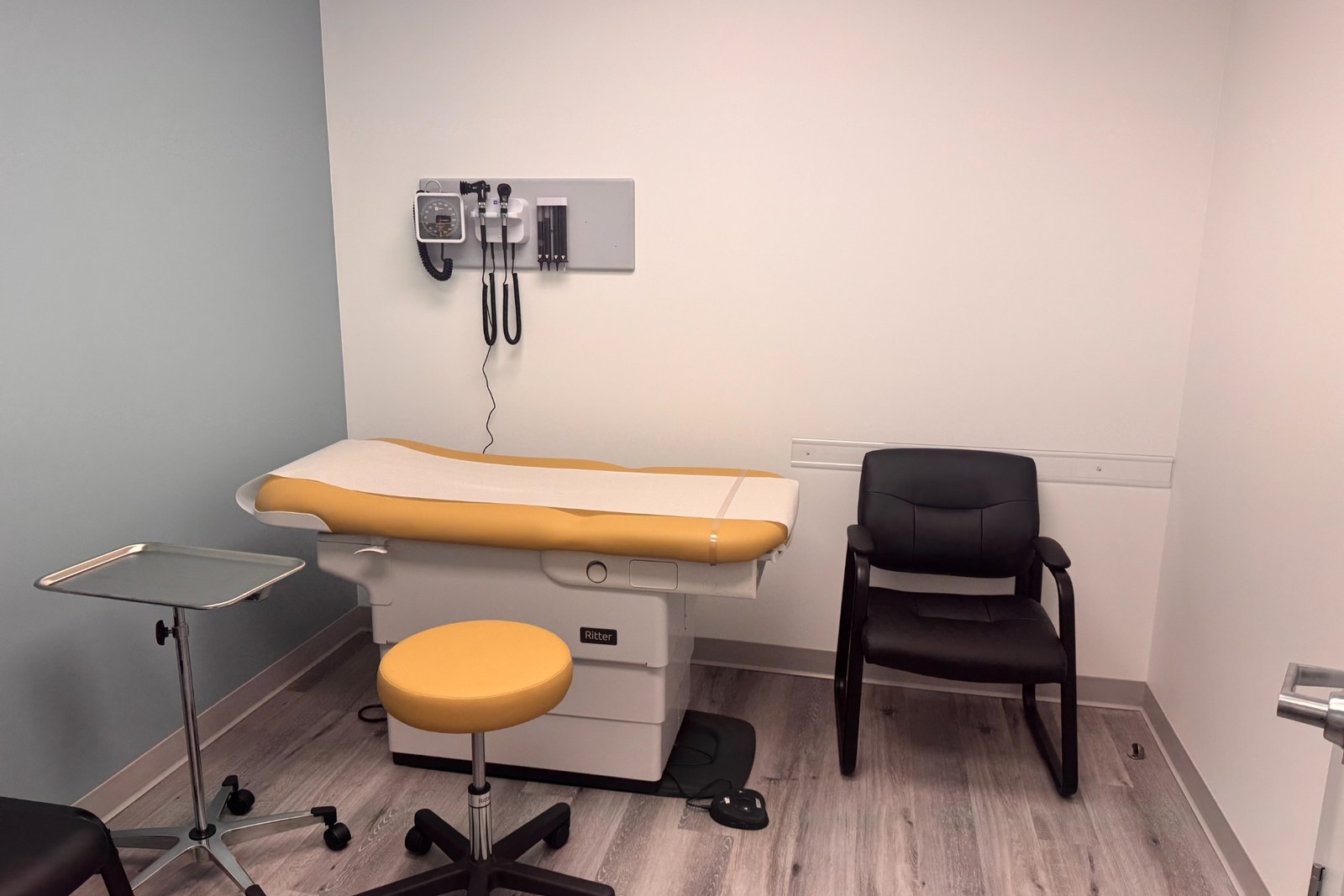 Patient examination room at Gilead Family Practice in Calgary