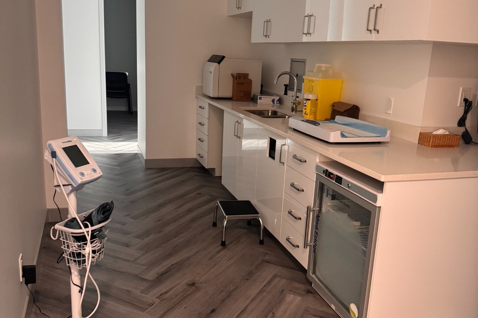 Patient examination room at Gilead Family Practice in Calgary