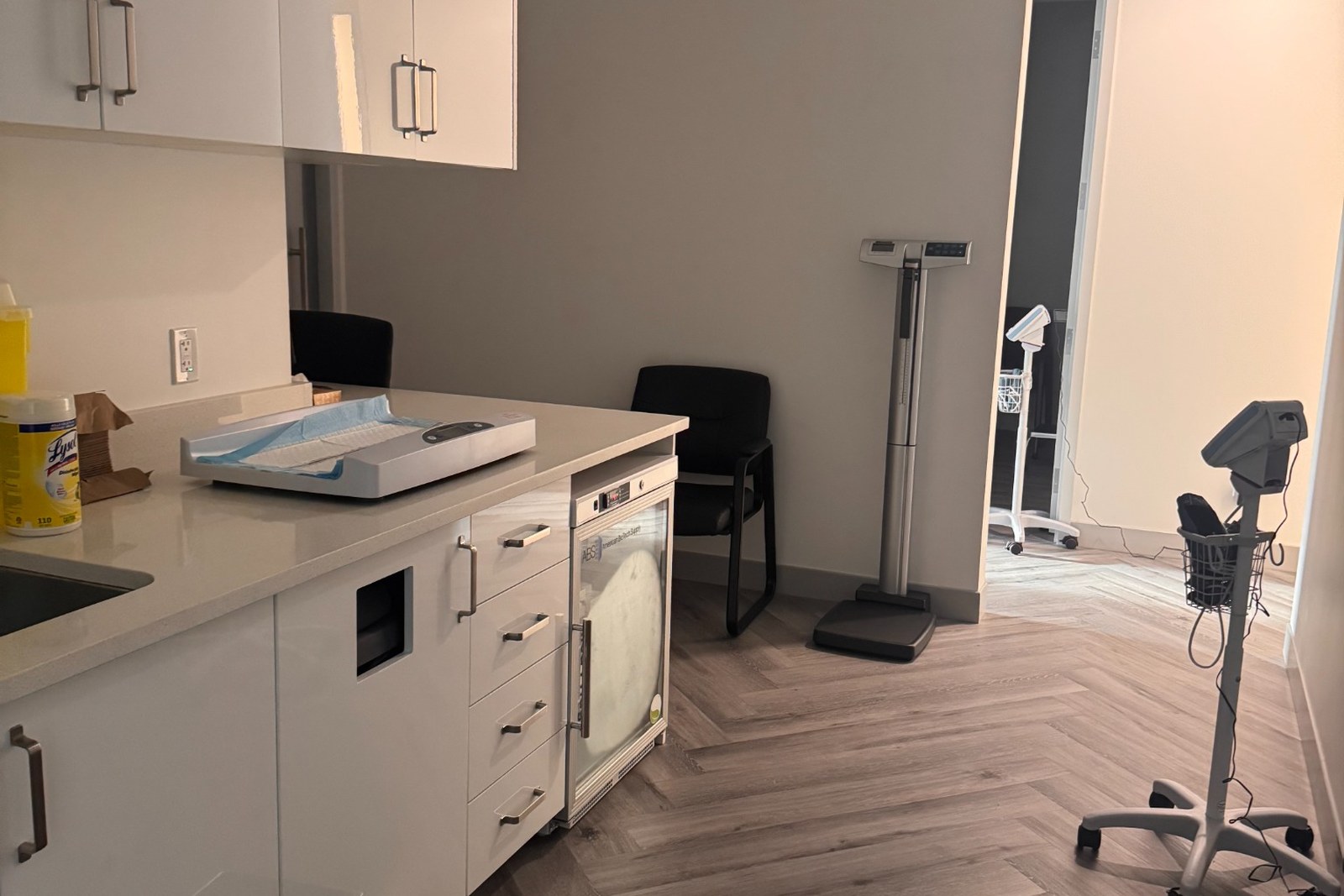 Patient examination room at Gilead Family Practice in Calgary