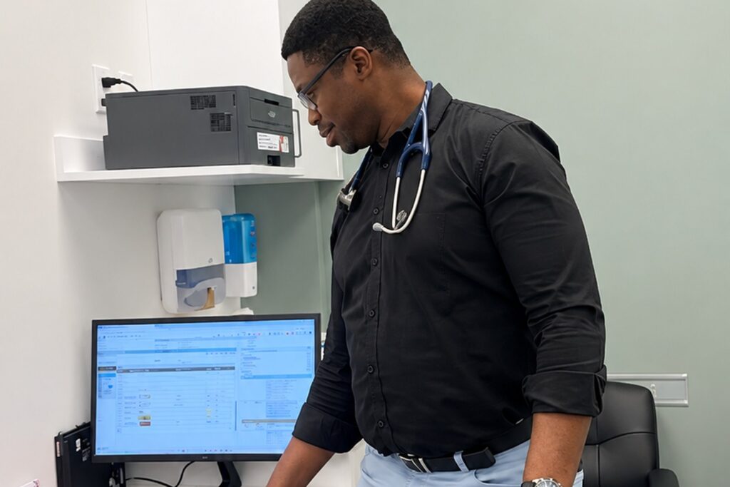 Dr. Tobechi Okeke at Gilead Family Practice in Calgary