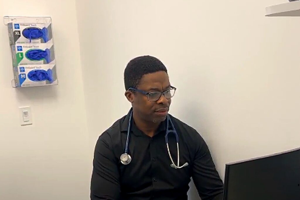 Dr. Tobechi Okeke at Gilead Family Practice in Calgary